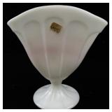 FENTON 7" Roselene Panelled Fan Vase.