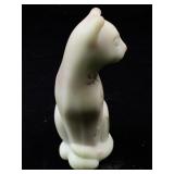 FENTON 5" Lotus Mist Burmese Hand painted Floral Sitting Cat Figurine.***LIMITED EDITION #428/4750***