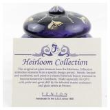 FENTON 4" Royal Purple Floral Pattern 24k Gold Accents Hand painted Covered Box. ***LIMITED EDITION #269/250***