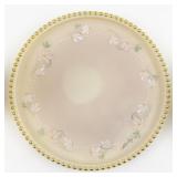 FENTON Burmese Sparkling Gold & Iced Hand painted Vanity Set. -Trinket Box, Perfume Bottle. ***LIMITED EDITION #884/2000 -Estimated Replacement Value $500***