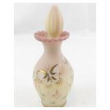 FENTON Burmese Sparkling Gold & Iced Hand painted Vanity Set. -Trinket Box, Perfume Bottle. ***LIMITED EDITION #884/2000 -Estimated Replacement Value $500***