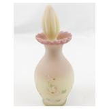 FENTON Burmese Sparkling Gold & Iced Hand painted Vanity Set. -Trinket Box, Perfume Bottle. ***LIMITED EDITION #884/2000 -Estimated Replacement Value $500***