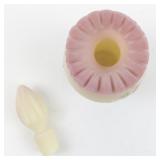 FENTON Burmese Sparkling Gold & Iced Hand painted Vanity Set. -Trinket Box, Perfume Bottle. ***LIMITED EDITION #884/2000 -Estimated Replacement Value $500***