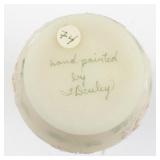 FENTON Burmese Sparkling Gold & Iced Hand painted Vanity Set. -Trinket Box, Perfume Bottle. ***LIMITED EDITION #884/2000 -Estimated Replacement Value $500***