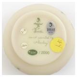 FENTON Burmese Sparkling Gold & Iced Hand painted Vanity Set. -Trinket Box, Perfume Bottle. ***LIMITED EDITION #884/2000 -Estimated Replacement Value $500***