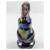 FENTON 3" Plum Carnival Miniature Bunny Figurine.