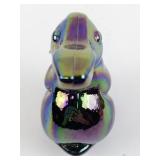 FENTON 3" Plum Carnival Miniature Bunny Figurine.
