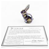 FENTON 3" Plum Carnival Miniature Bunny Figurine.