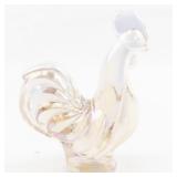 FENTON Pink Iridescent Rooster Figurine. (Has Original Box).