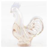 FENTON Pink Iridescent Rooster Figurine. (Has Original Box).