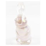 FENTON Pink Iridescent Bunny Figurine. (Has Original Box)