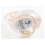 FENTON Pink Iridescent Bunny Figurine. (Has Original Box)