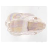 FENTON Pink Iridescent Bunny Figurine. (Has Original Box)