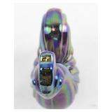 FENTON 3" Plum Carnival Miniature Rooster Figurine. (Has Original Box)