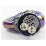 FENTON 3" Plum Carnival Miniature Rooster Figurine. (Has Original Box)