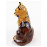 FENTON Autumn Gold Sitting Cat Figurine.