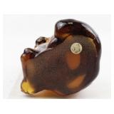 FENTON Autumn Gold Sitting Cat Figurine.