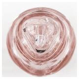 FENTON 5" Petal Pink Pear Lidded Box. (Has Original Box)