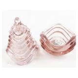 FENTON 5" Petal Pink Pear Lidded Box. (Has Original Box)