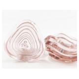 FENTON 5" Petal Pink Pear Lidded Box. (Has Original Box)