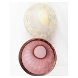 FENTON 5" Mary Gregory Cranberry Hand painted Fairy Light.