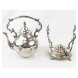 Vintage WM Rogers Silver Company Tea Pot with Warmer & Stand