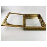 HORCHOW CREAZIONI ARTISTICHE Gold Tone Decorative Wall Mounted Display Cabinet