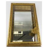 HORCHOW CREAZIONI ARTISTICHE Three Shelved Gold Tone Decorative Wall Mounted Display Cabinet