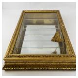 HORCHOW CREAZIONI ARTISTICHE Gold Tone Decorative Wall Mounted Display Cabinet