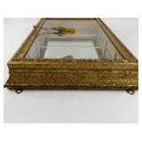 HORCHOW CREAZIONI ARTISTICHE Gold Tone Decorative Wall Mounted Display Cabinet