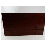 Wallace Silversmiths 2 Drawer Wood Flatware Chest