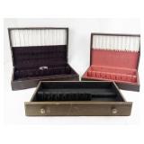 Group of 3 Vintage Wood Silverware Chests & Drawer