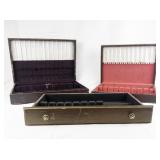 Group of 3 Vintage Wood Silverware Chests & Drawer