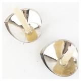 DANSK Designs Set of Sea Shell Candle Holders with Candles