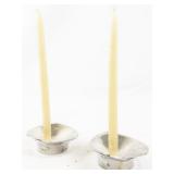 DANSK Designs Set of Sea Shell Candle Holders with Candles