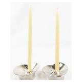 DANSK Designs Set of Sea Shell Candle Holders with Candles
