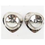 DANSK Designs Set of Sea Shell Candle Holders with Candles