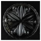 Set of 2 Vintage Italian Silver Plated Footed Holder & Crystal Set of 6 Coasters