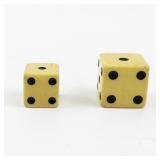 Set of 2 Vintage Standard Six Sided Dice