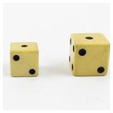 Set of 2 Vintage Standard Six Sided Dice