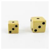 Set of 2 Vintage Standard Six Sided Dice