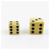 Set of 2 Vintage Standard Six Sided Dice
