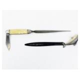 Two Letter Openers: Dolphin & Knife