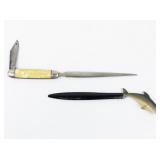 Two Letter Openers: Dolphin & Knife