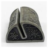 Vilmain Klinger Pewter Photo/Business Card Holder Silver Snowflake Design