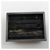 Vilmain Klinger Pewter Photo/Business Card Holder Silver Snowflake Design