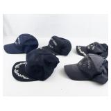 Group of 5 U.S. Coast Guard Auxiliary Navy Baseball Caps