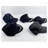 Group of 5 U.S. Coast Guard Auxiliary Navy Baseball Caps