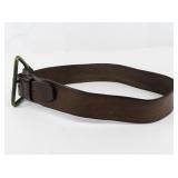 Vintage Brown Leather Belt with MASSIVE BUCKLE