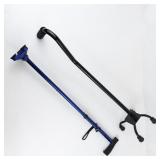 Group of 2 Black & Blue Adjustable Walking Canes